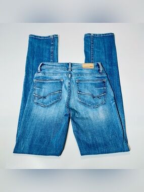 BKE jeans Stella Mid Rise Slim Straight Jeans medium wash stretchy women Size 26